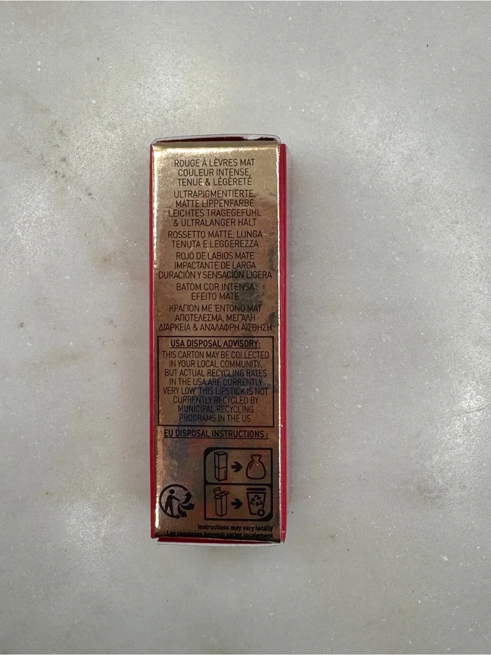 Valentino MiniRosso Matte Lipstick in Bright Red with Gold Logo